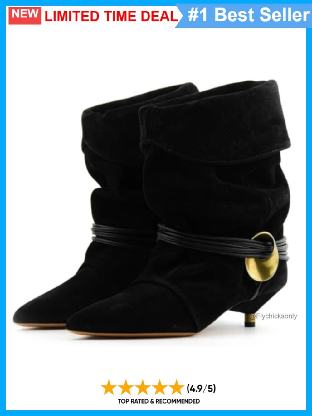 Slouchy Kitten Heel Ankle Boots Faux Suede Wide Calf Pointed Toe Slip On Booties
